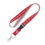 Wholesale-Ohio State Buckeyes HEATHERED Lanyard w/detachable buckle 1"