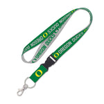 Oregon Ducks HEATHERED Lanyard w/detachable buckle 1"