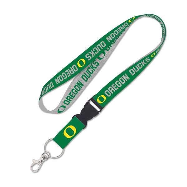 Oregon Ducks HEATHERED Lanyard w/detachable buckle 1"