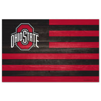 Wholesale-Ohio State Buckeyes AMERICANA Wood Sign 11" x 17" 1/4" thick