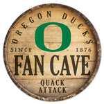 Oregon Ducks Fan Cave Wood Sign 14" Rnd