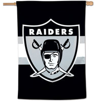 Las Vegas Raiders / Classic Logo Retro Vertical Flag 28" x 40"