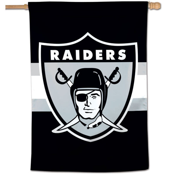 Las Vegas Raiders / Classic Logo Retro Vertical Flag 28" x 40"