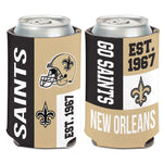 New Orleans Saints Color Block Can Cooler 12 oz.