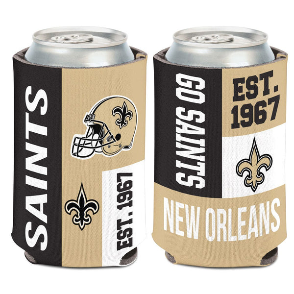 New Orleans Saints Color Block Can Cooler 12 oz.