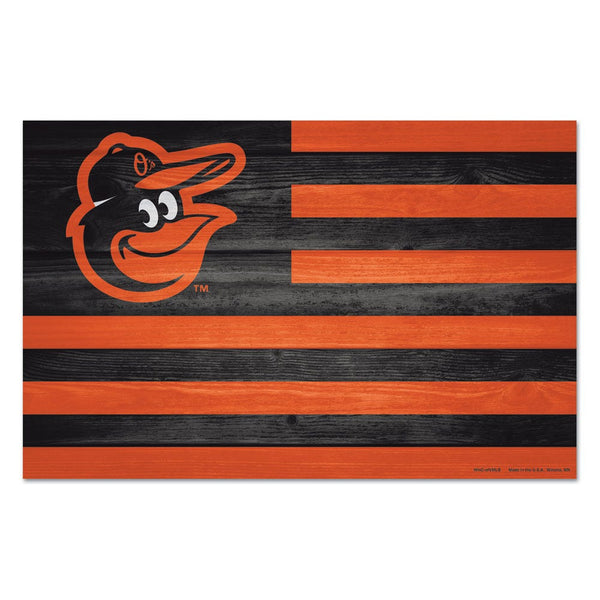 Baltimore Orioles americana Wood Sign 11" x 17" 1/4" thick