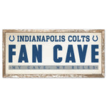 Indianapolis Colts FAN CAVE Wood Sign 8" x 17"