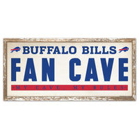 Buffalo Bills FAN CAVE Wood Sign 8" x 17"