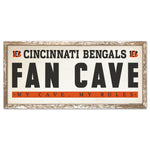 Cincinnati Bengals FAN CAVE Wood Sign 8" x 17"
