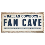 Dallas Cowboys FAN CAVE Wood Sign 8" x 17"