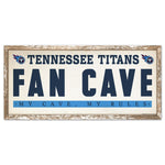 Tennessee Titans FAN CAVE Wood Sign 8" x 17"