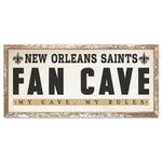 New Orleans Saints FAN CAVE Wood Sign 8" x 17"