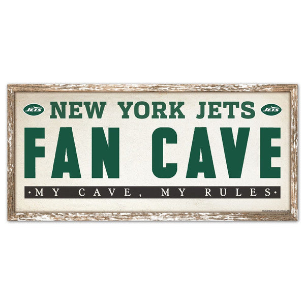 New York Jets Wood Sign 8" x 17"