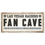 Las Vegas Raiders FAN CAVE Wood Sign 8" x 17"