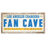 Los Angeles Chargers FAN CAVE Wood Sign 8" x 17"