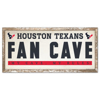 Houston Texans Wood Sign 8" x 17"