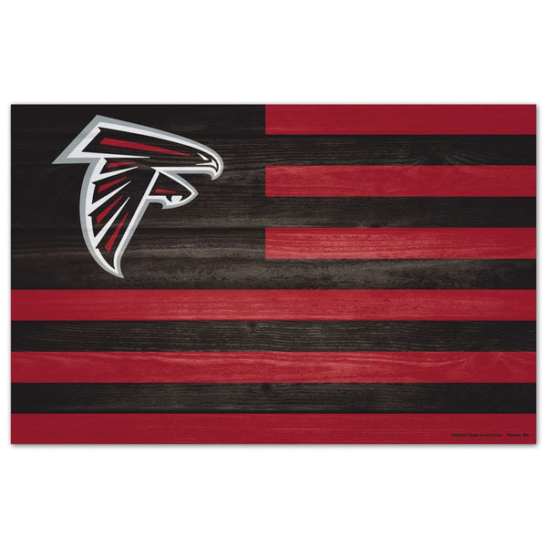 Atlanta Falcons Wood Sign 11" x 17" 1/4" thick