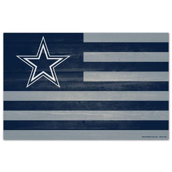 Dallas Cowboys Wood Sign 11" x 17" 1/4" thick