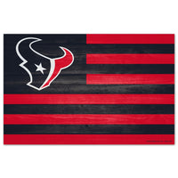 Houston Texans AMERICANA Wood Sign 11" x 17" 1/4" thick