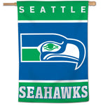 Seattle Seahawks / Classic Logo Retro Vertical Flag 28" x 40"