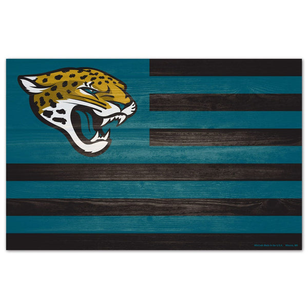 Jacksonville Jaguars Wood Sign 11" x 17" 1/4" thick