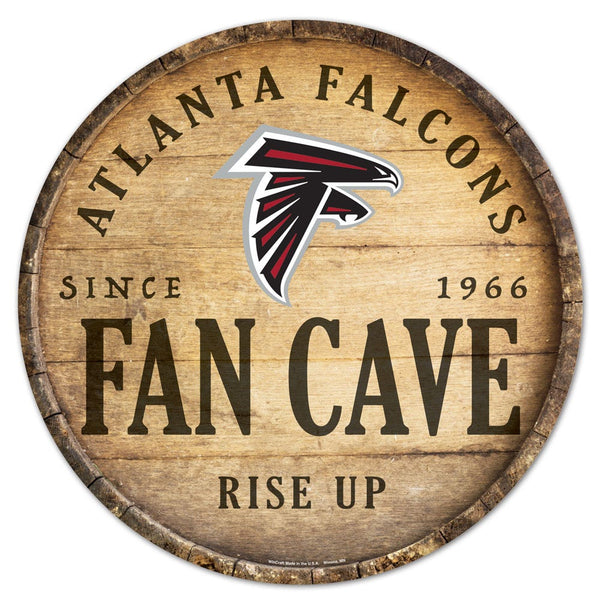 Atlanta Falcons Wood Sign 14" Rnd