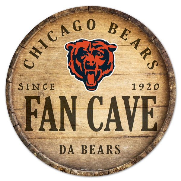Chicago Bears Wood Sign 14" Rnd