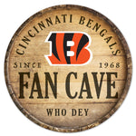 Cincinnati Bengals Wood Sign 14" Rnd