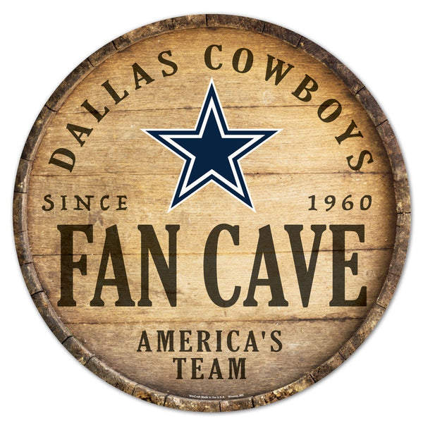 Dallas Cowboys Wood Sign 14" Rnd