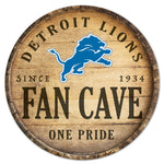 Detroit Lions Wood Sign 14" Rnd
