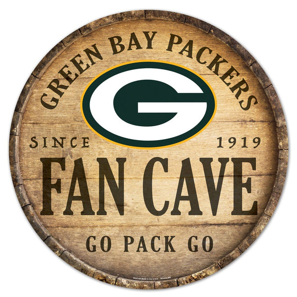 Green Bay Packers Wood Sign 14" Rnd