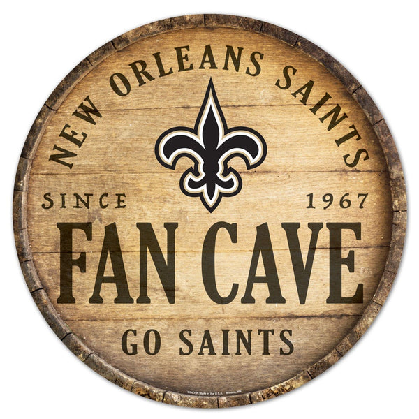 New Orleans Saints Wood Sign 14" Rnd
