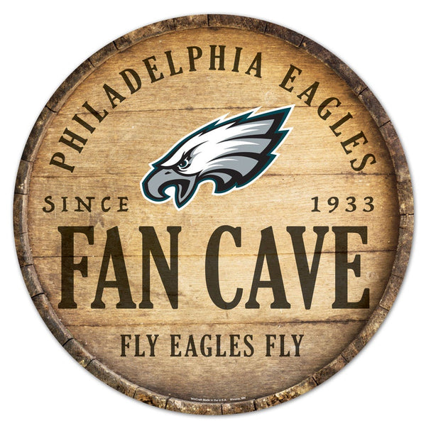 Philadelphia Eagles Wood Sign 14" Rnd