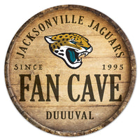 Jacksonville Jaguars Wood Sign 14" Rnd