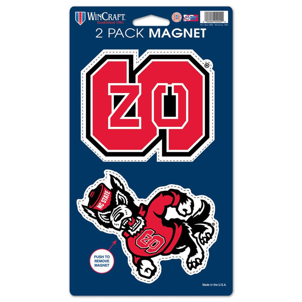 NC State Wolfpack 2 Pack Magnets 5" x  9"