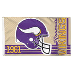 Minnesota Vikings / Classic Logo Retro look Flag - Deluxe 3' X 5'
