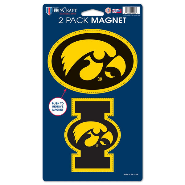 Iowa Hawkeyes 2 Pack Magnets 5" x  9"