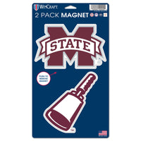 Mississippi State Bulldogs 2 Pack Magnets 5" x  9"