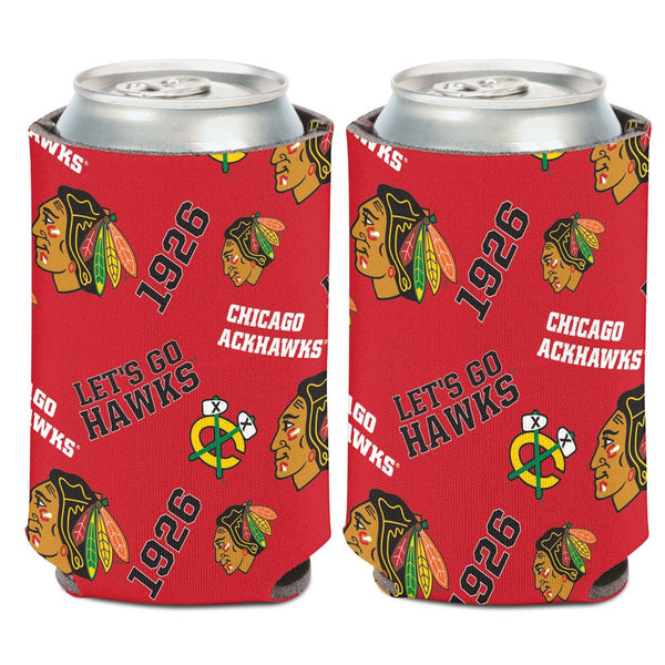 Chicago Blackhawks scatter Can Cooler 12 oz.