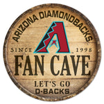 Arizona Diamondbacks Wood Sign 14" Rnd