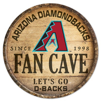 Arizona Diamondbacks Wood Sign 14" Rnd