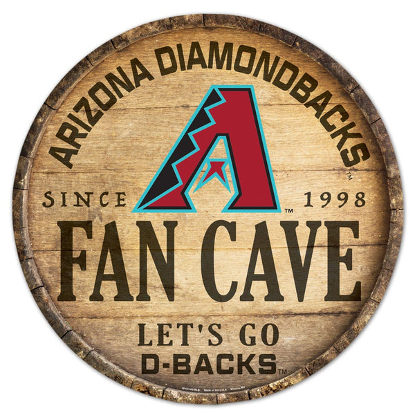 Arizona Diamondbacks Wood Sign 14" Rnd