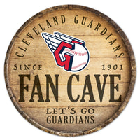 Cleveland Guardians Wood Sign 14" RND