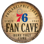 Philadelphia 76ers Wood Sign 14" Rnd