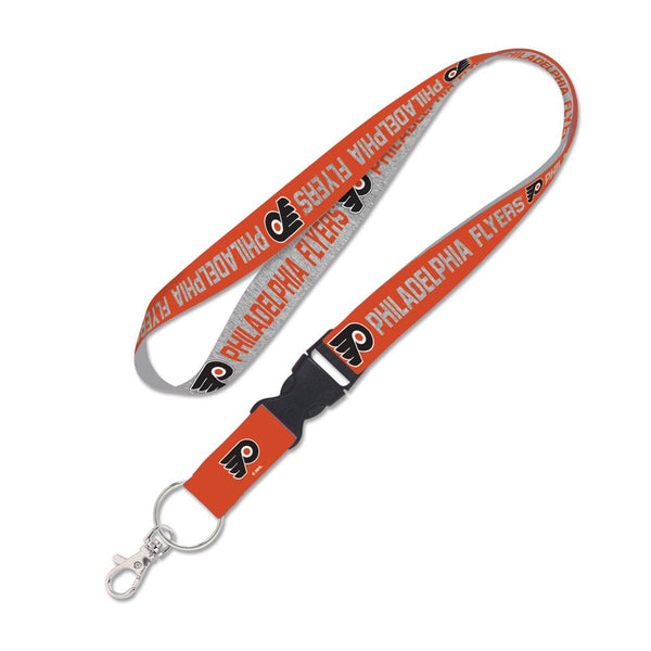 Philadelphia Flyers HEATHERED Lanyard w/detachable buckle 1"