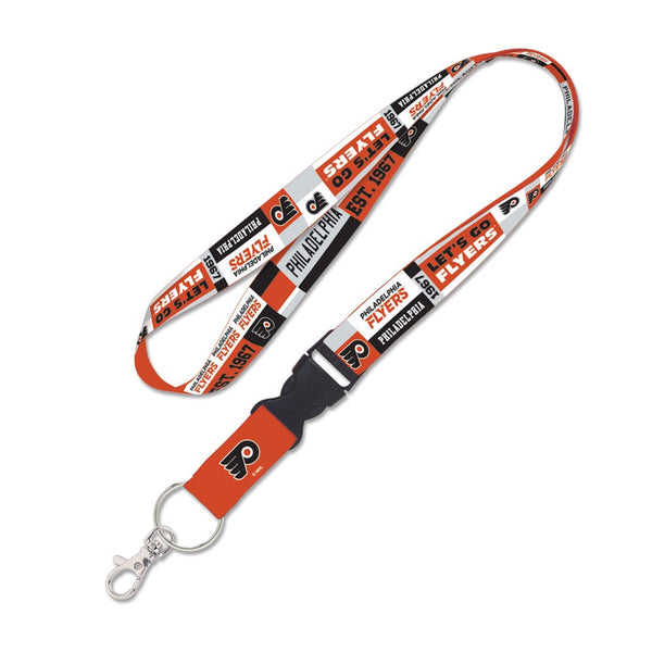 Philadelphia Flyers COLOR BLOCK Lanyard w/detachable buckle 1"