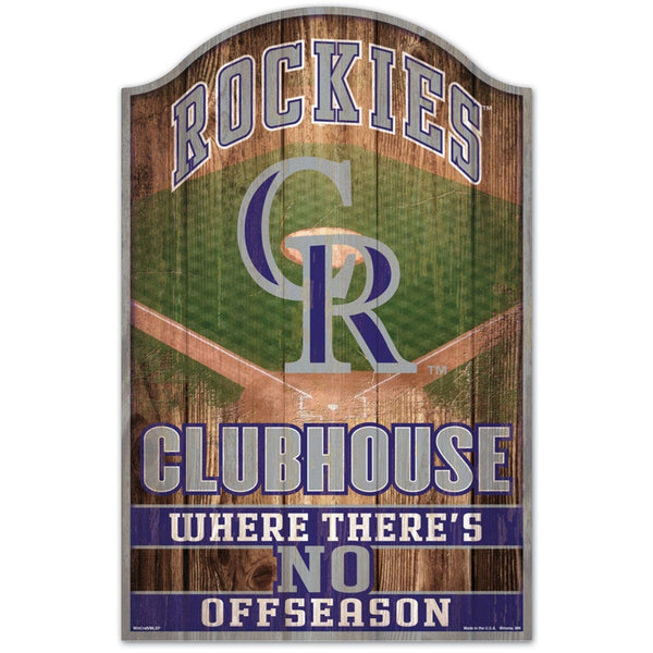 Colorado Rockies Wood Sign 11" x 17" 1/4" thick
