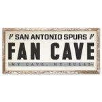 San Antonio Spurs FAN CAVE Wood Sign 8" x 17"