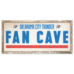 Oklahoma City Thunder FAN CAVE Wood Sign 8" x 17"