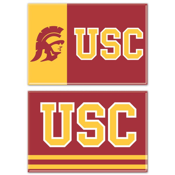 Wholesale-USC Trojans Rectangle Magnet, 2pack 2" x 3"